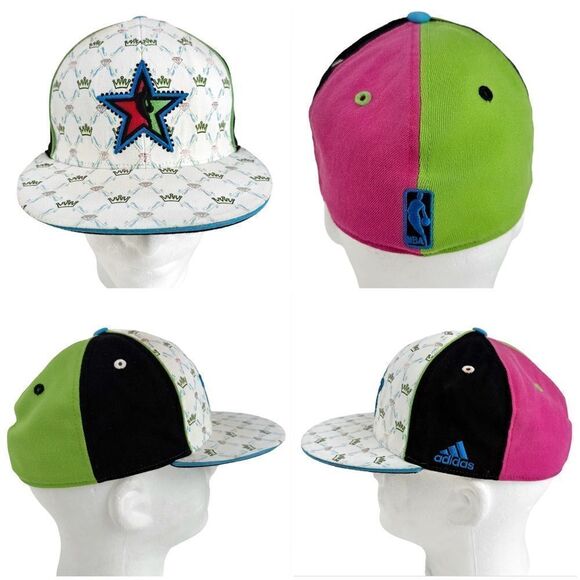 Adidas NBA All-Star Game 2007 Las Vegas Color Block Fitted Hat 7 1/8 - Picture 1 of 10